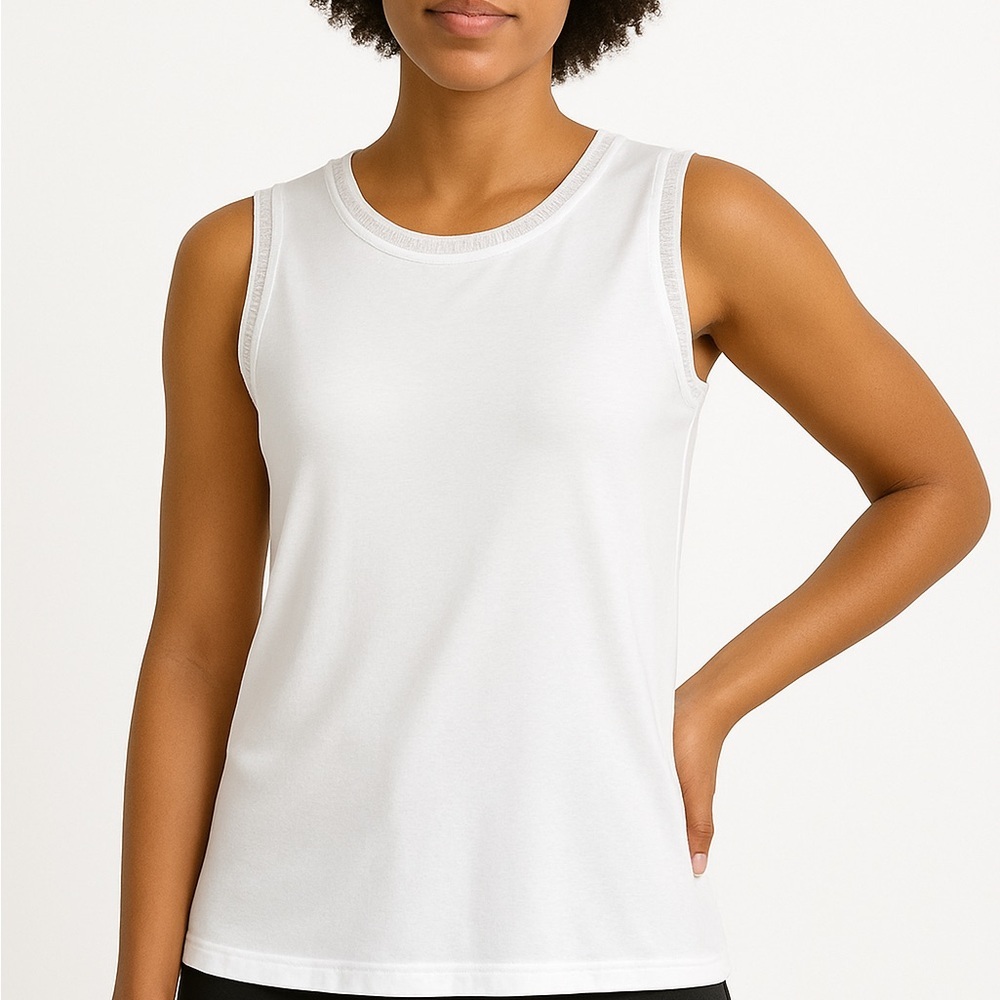 Athleta white Sleeveless tea, size S